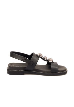 SANDALIA PLANA NEGRO CRISTAL MODARE