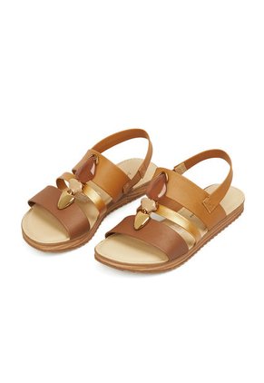 SANDALIA PLANA NATURE CAMEL MODARE