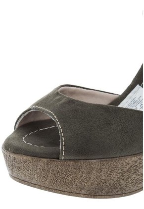 Sandalia Tacón Verde Militar Moleca