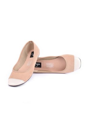 Price Shoes Baletas Casules Para Mujeres 0225702-100NUDE