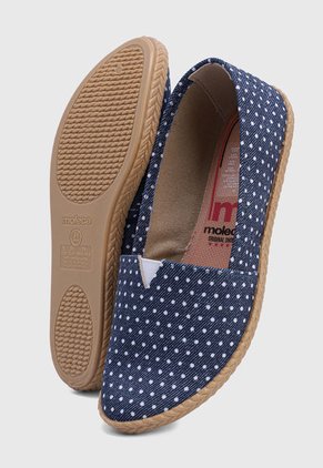 Alpargata Azul-Blanco-Cafe Moleca