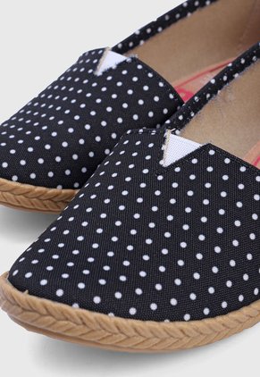 Alpargata Negro Multicolor Moleca