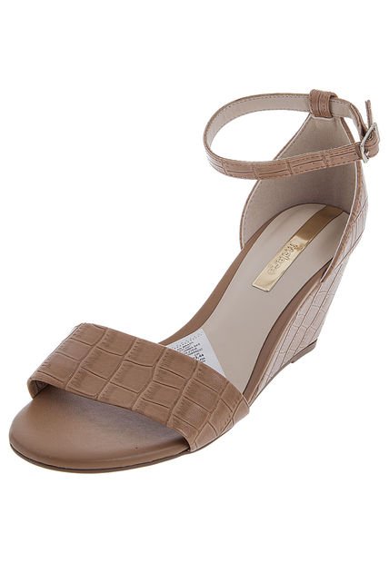 Sandalia Tacón Corrido Camel Moleca