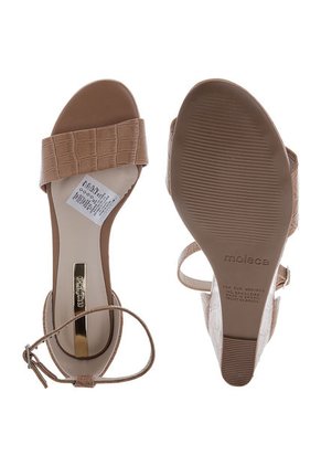 Sandalia Tacón Corrido Camel Moleca