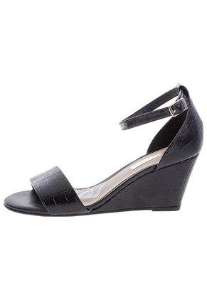 Sandalia Tacón Corrido Negra Moleca