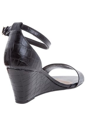 Sandalia Tacón Corrido Negra Moleca