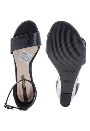 Sandalia Tacón Corrido Negra Moleca