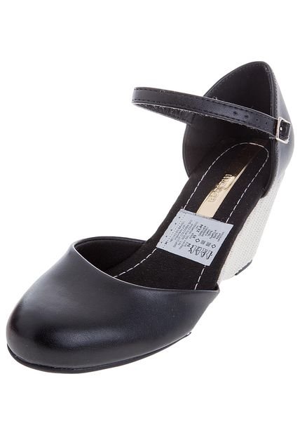 Sandalia Tacón Corrido Negra Moleca