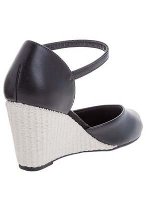 Sandalia Tacón Corrido Negra Moleca