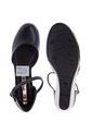 Sandalia Tacón Corrido Negra Moleca de Moleca