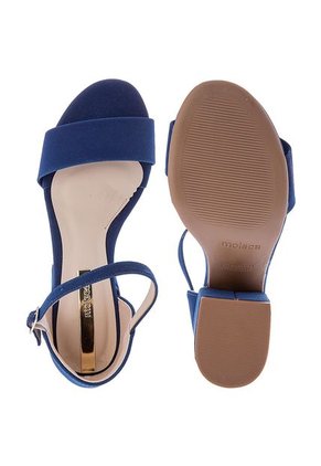 Sandalia Tacón Azul Marino Moleca