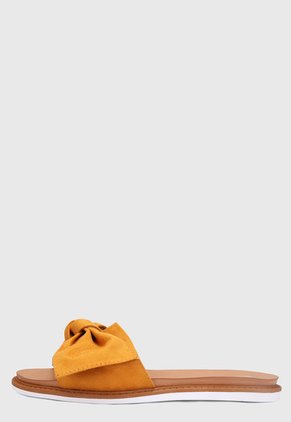 Sandalia Plana Mostaza moleca