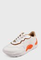 Tenis Blanco-Naranja-Café moleca de Moleca