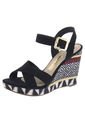 Sandalia Plataforma  Moleca Negro de Moleca