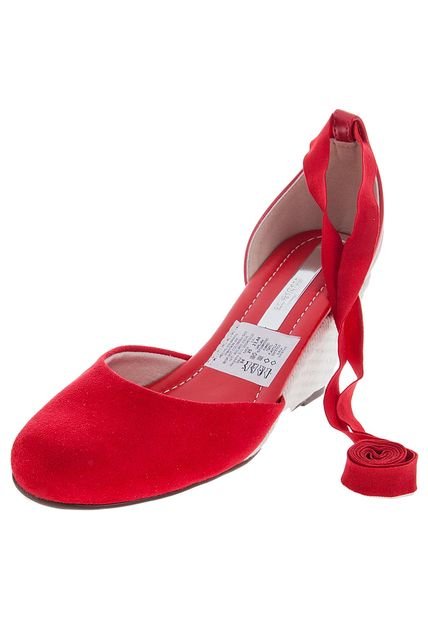 Sandalia Tacón Corrido Rojo Moleca