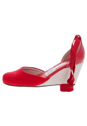 Sandalia Tacón Corrido Rojo Moleca