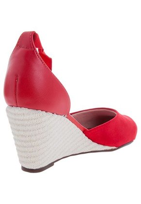 Sandalia Tacón Corrido Rojo Moleca