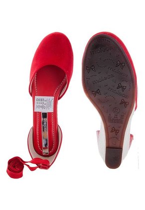 Sandalia Tacón Corrido Rojo Moleca