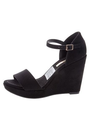 Sandalia Tacón Corrido Negra Moleca