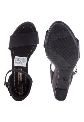 Sandalia Tacón Corrido Negra Moleca