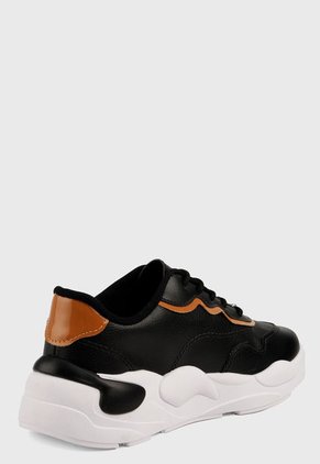 Tenis Negro-Café-Blanco moleca