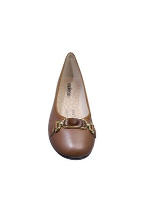 Baleta Marrón Plana Moleca Para Mujer