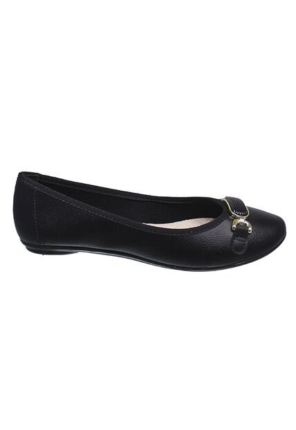 BALETA MOLECA PLANA NEGRA PARA MUJER
