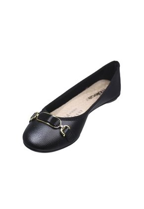 BALETA MOLECA PLANA NEGRA PARA MUJER