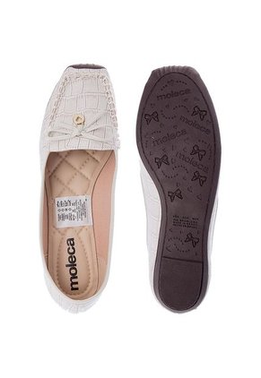 Mocasín Blanco Marfil Moleca