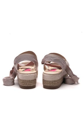 Sandalia Tacón Corrido Beige moleca