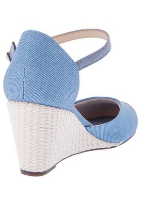 Sandalia Tacón Corrido Azul denim Moleca