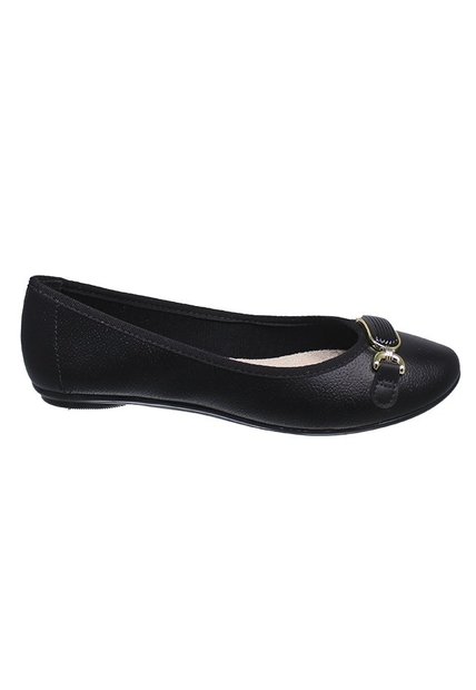 BALETA MOLECA PLANA NEGRA PARA MUJER