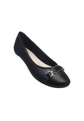 BALETA MOLECA PLANA NEGRA PARA MUJER