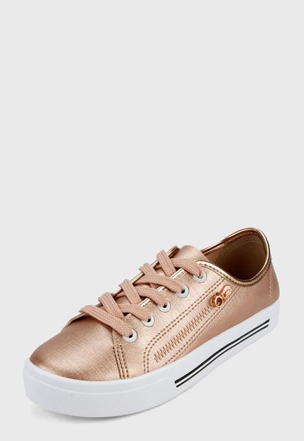 Tenis Oro Rosa-Blanco moleca