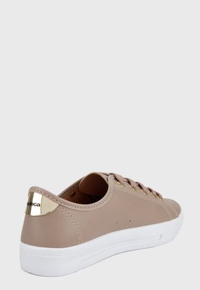 Tenis Beige-Dorado-Blanco moleca