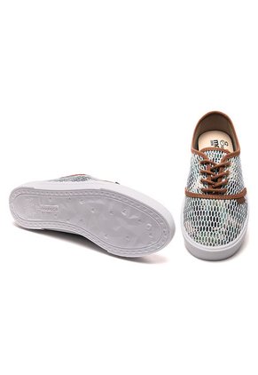 Tenis Verde-Café-Blanco moleca