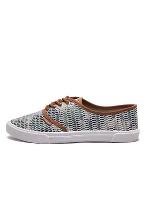 Tenis Verde-Café-Blanco moleca