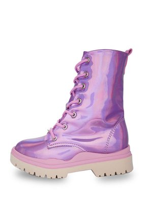 Bota Casual Rosada Holografica Molekinha