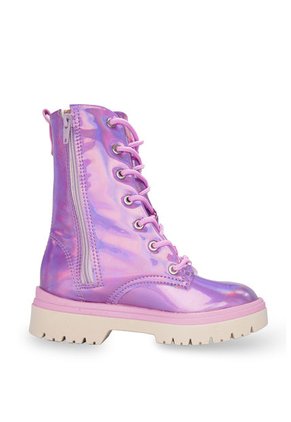 Bota Casual Rosada Holografica Molekinha