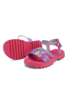 Sandalia Violeta-Fucsia-Amarillo Molekinha