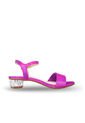Sandalia Tacón Cristal Rosa Holografico  Molekinha de Molekinha
