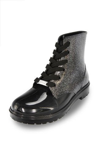 Bota Negro Glitter Molekinha Molekinha