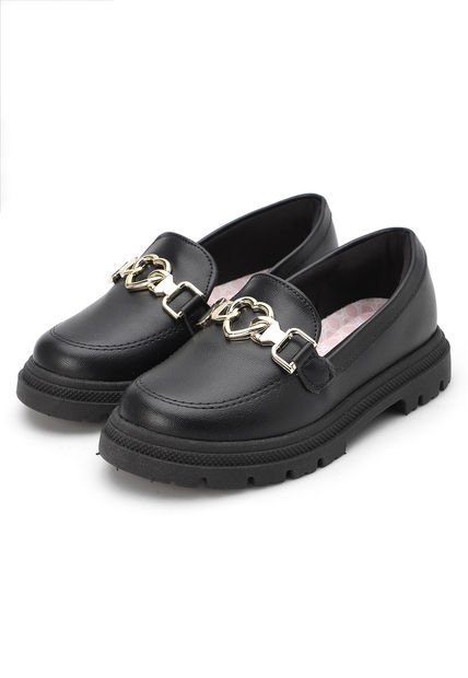 Mocasín Chunky Negro-Dorado Molekinha