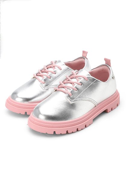 Zapato Casual Plateado-Palo Rosa Molekinha