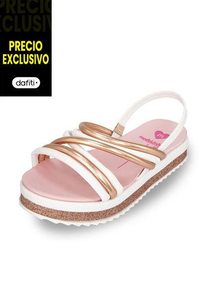 Sandalia Blanco Dorado Molekinha