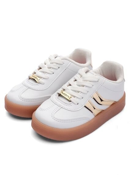 Tenis LifeStyle Niña Blanco-Dorado Molekinha