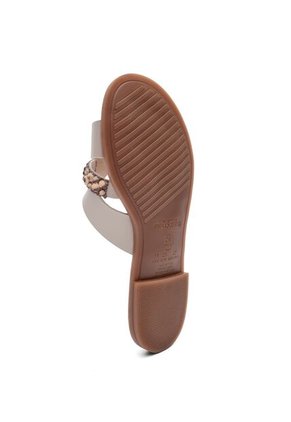 Sandalia Plana Mule Niña Marfil-Dorado Molekinha