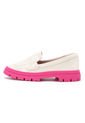 Mocasín Chunky Marfil-Magenta Molekinha de Molekinha