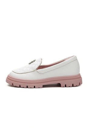 Mocasín Blanco-Rosa Molekinha