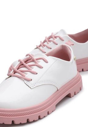 Zapato Casual Blanco-Rosa Molekinha